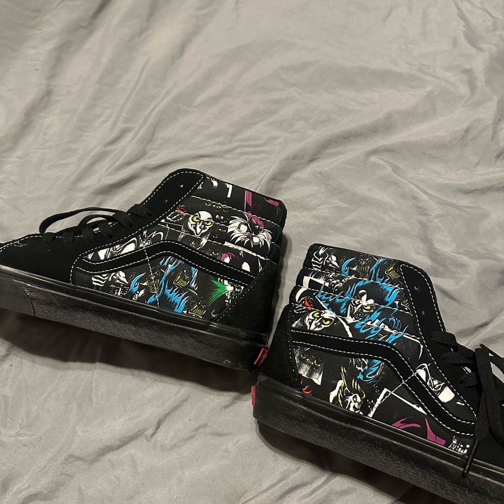 Vans Black Disney Villains High-Top Sneakers with Colorful Graphics